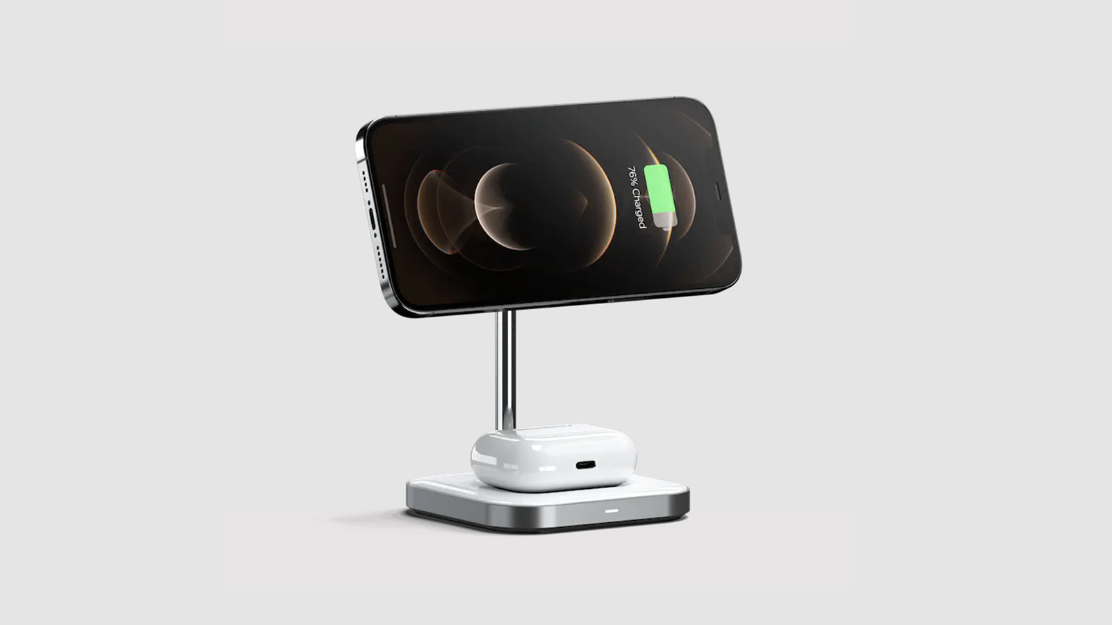 Aluminum 2-in-1 Magnetic Wireless Charging Stand