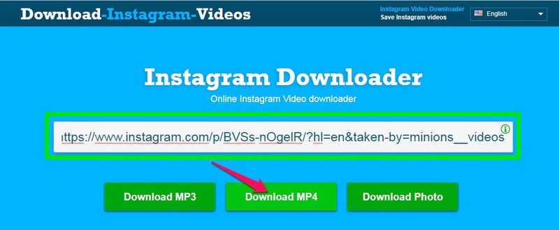 Using Online Tool to Download Instagram Video