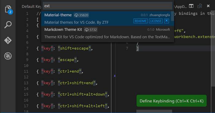 Visual Studio Code Installed Extensiions