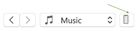 iTunes Device Button